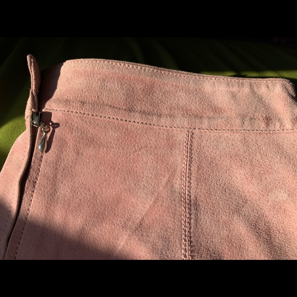 Pink leather Skirt